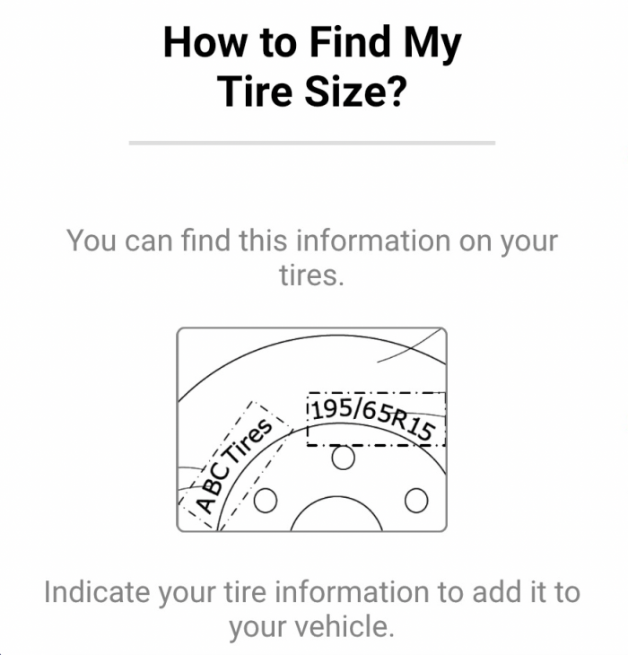 How to find my tire size