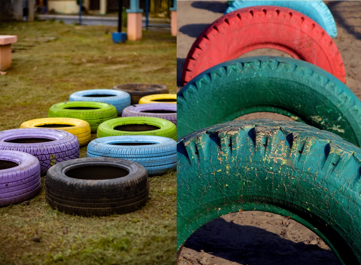 DIY tire projects: Tire Obstacle Course